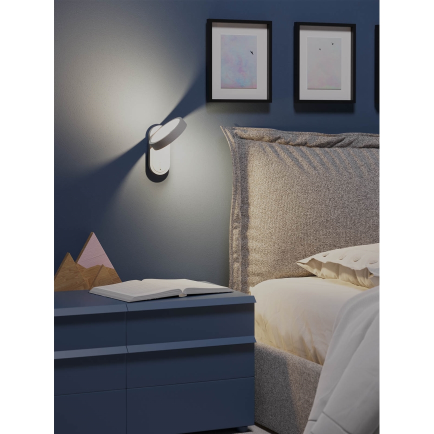 Redo 01-3763 - LED Nástenné svietidlo KEEN LED/6W/230V CRI 90 biela