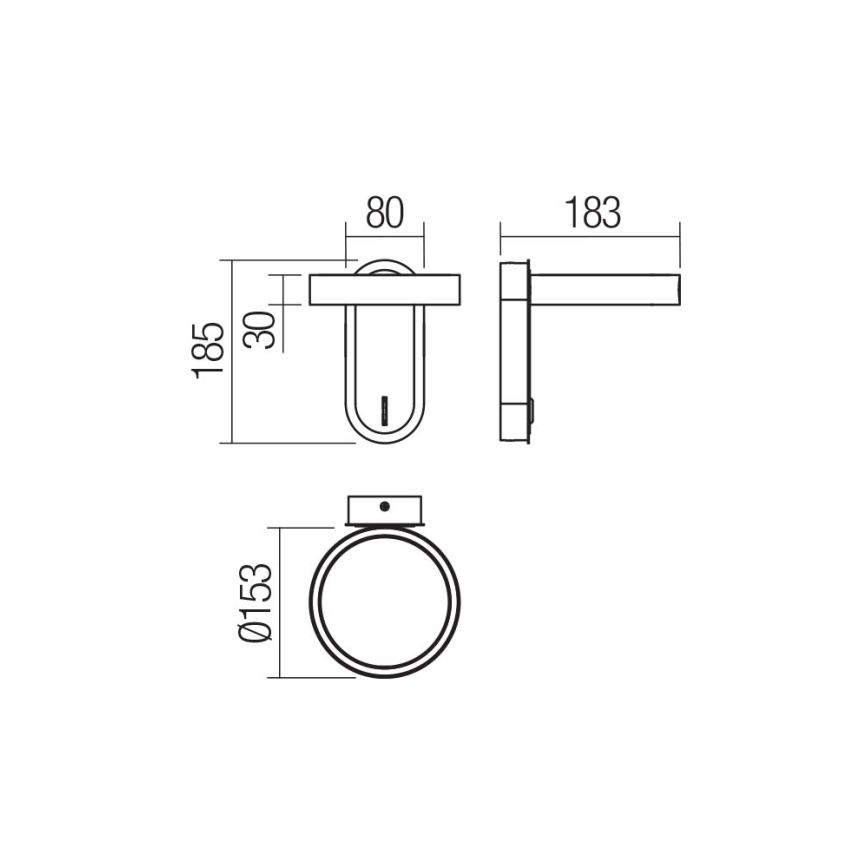 Redo 01-3763 - LED Nástenné svietidlo KEEN LED/6W/230V CRI 90 biela