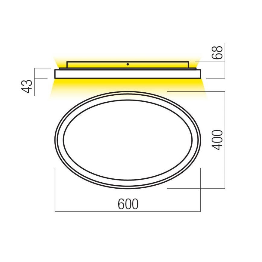 Redo 01-3806 - LED stmievateľné stropné svietidlo NOBU LED/60W/230V 3000/4000K CRI 90 biele