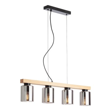 Redo 01-3986 - Luster na lanku ROTIS 4xE27/15W/230V