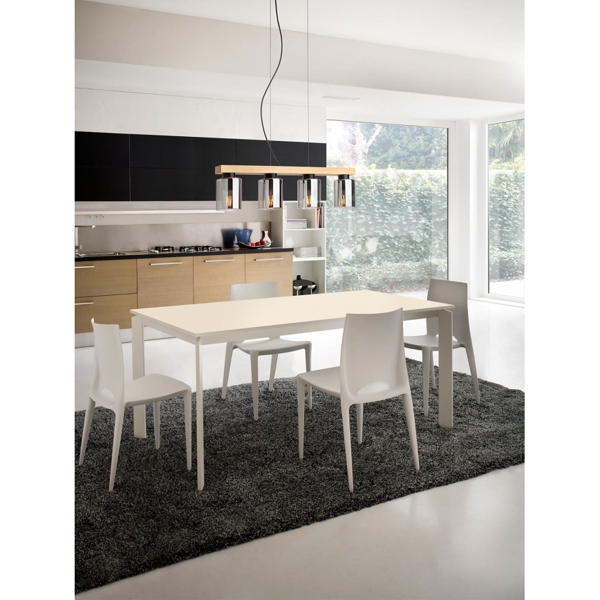 Redo 01-3986 - Luster na lanku ROTIS 4xE27/15W/230V