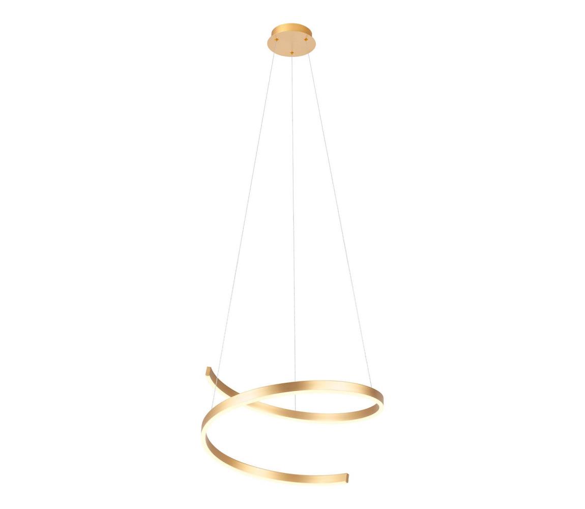 Redo 01-4014 - LED stmievateľný luster na lanku SCROLL LED/38W/230V zlatý 01-4014