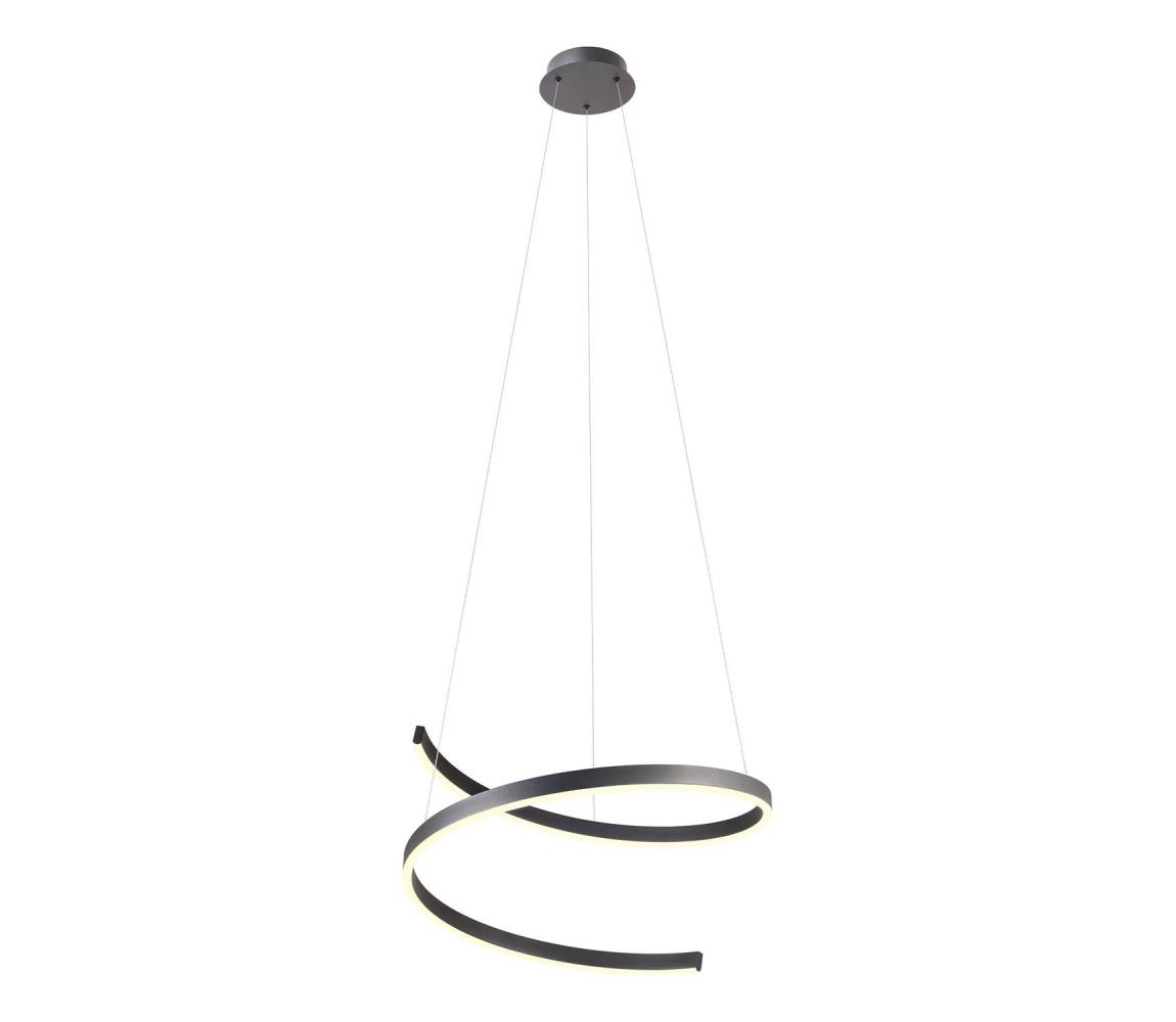 Redo 01-4015 - LED stmievateľný luster na lankách SCROLL LED/38W/230V čierny 01-4015