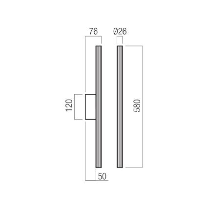 Redo 01-4059 - LED stlmiteľné nástenné svietidlo NIKOS LED/10W/230V CRI 90 čierna