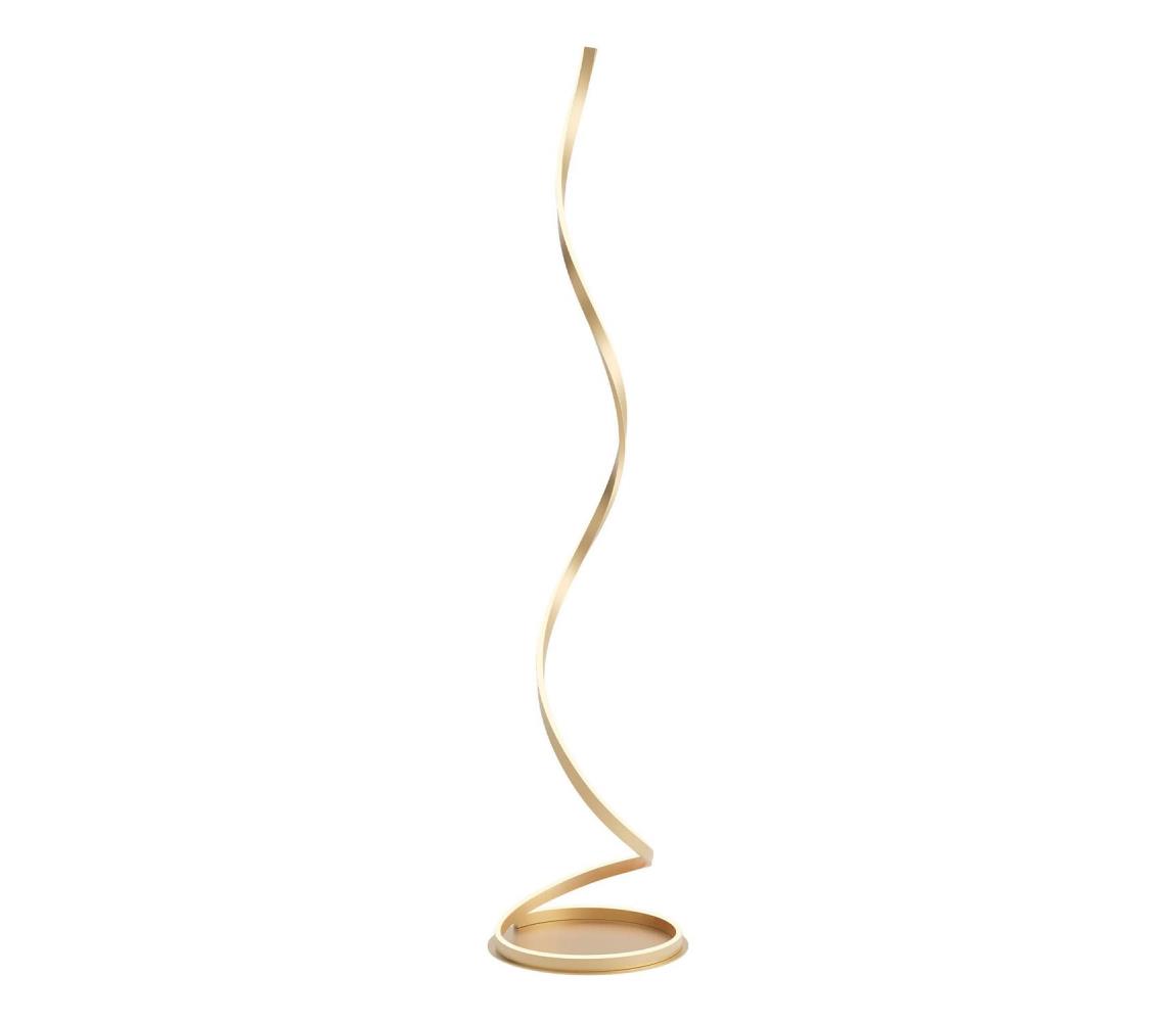 Redo 01-4282 - LED Stmievateľná stojacia lampa SCROLL LED/30W/230V zlatá 01-4282