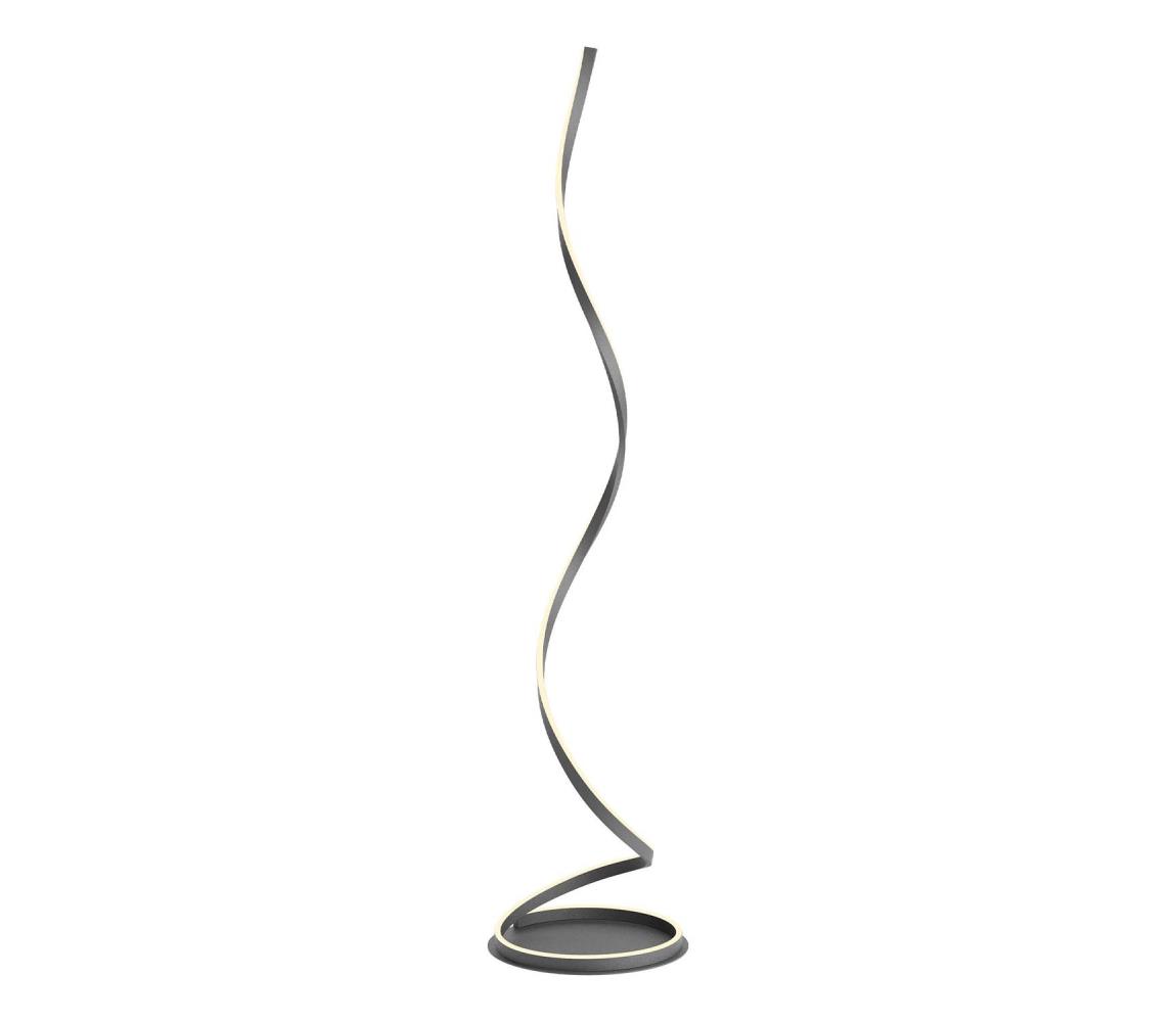 Redo 01-4283 - LED stmievateľná stojacia lampa SCROLL LED/30W/230V čierna 01-4283