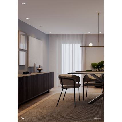 Redo 01-4301 - LED stmievateľný luster na lanku DUNE LED/48W/230V 3000K CRI 90 biela/zlatá