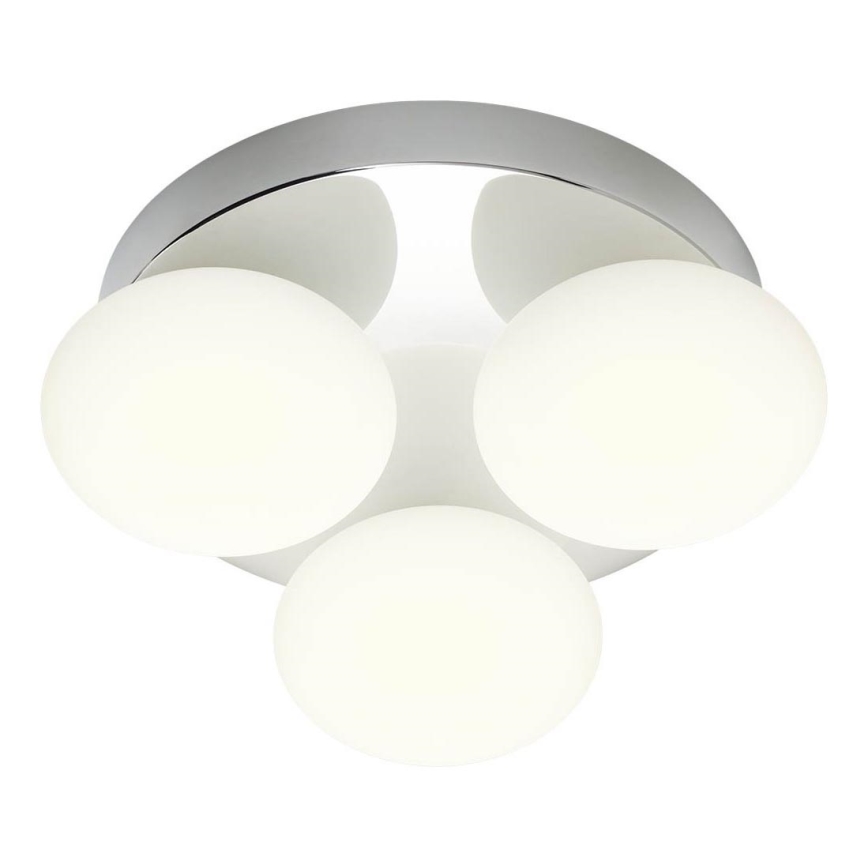 Redo 01-4306 - LED kúpeľňové stropné svietidlo OVUM 3xLED/5W/230V 3000/4000K CRI 90 Ø 24 cm IP44 biela/lesklý chróm
