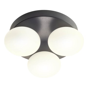 Redo 01-4308 - LED kúpeľňové stropné svietidlo OVUM 3×LED/5 W/230 V 3000/4000 K CRI 90 Ø 24 cm IP44 biela/čierna