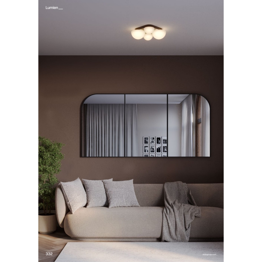 Redo 01-4333 - LED Stropné svietidlo LUMIEN 4xLED/26W/230V 2700/3000K CRI 90 biela/čierna