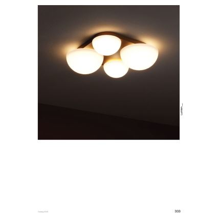 Redo 01-4333 - LED Stropné svietidlo LUMIEN 4xLED/26W/230V 2700/3000K CRI 90 biela/čierna