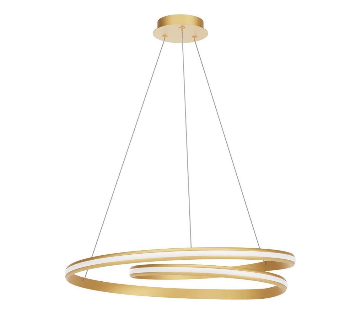 Redo 01-4364 - Stmievateľný LED luster na lanku TORSION LED/60W/230V zlatý 01-4364