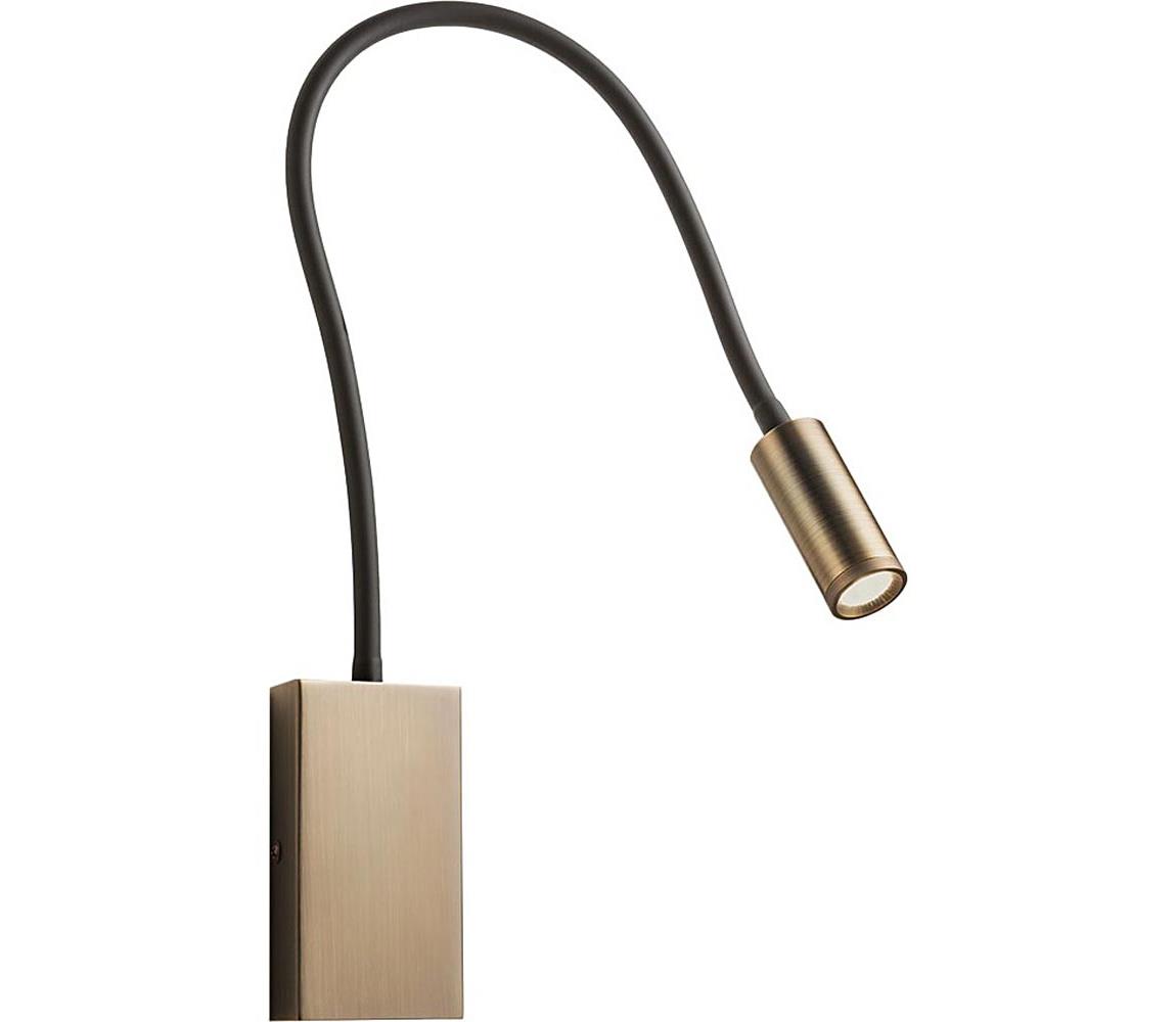 Redo 01-4475 - LED flexibilná lampička WALLIE LED/3W/230V USB CRI 90 bronzová 01-4475