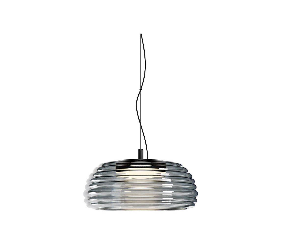 Redo 01-4541 - Stmievateľný LED luster na lanku ONDULA LED/12W/230V čierna/dymová 01-4541