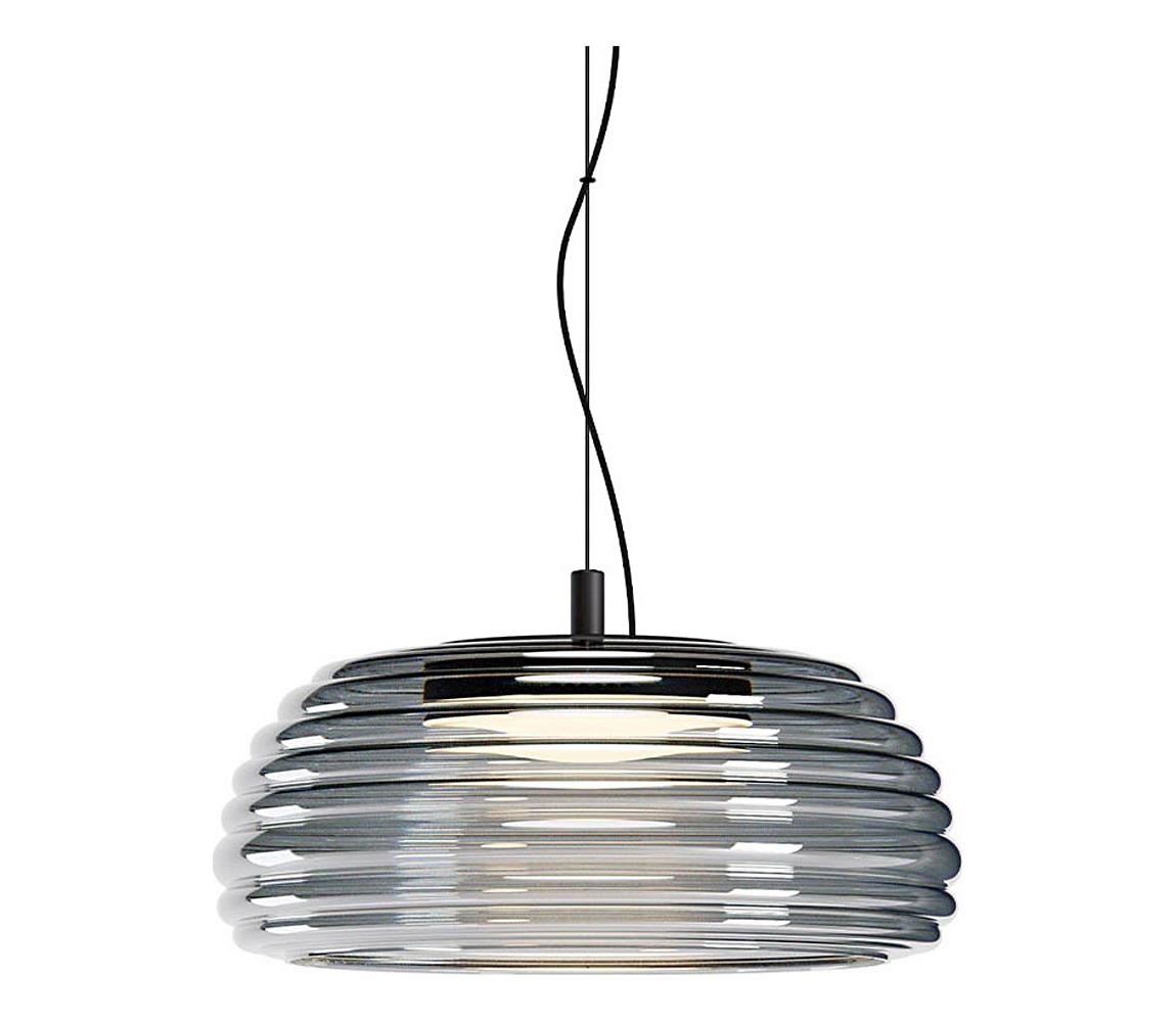 Redo 01-4543 - LED Stmievateľný luster na lanku ONDULA LED/16W/230V čierna/dymová 01-4543