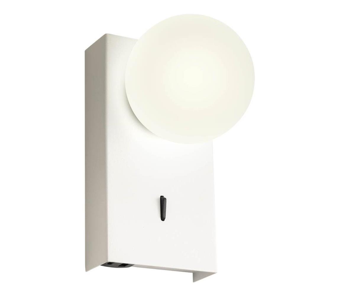 Redo 01-4656 - LED nástenné svietidlo NORMA LED/5W/230V CRI 90 USB biela 01-4656
