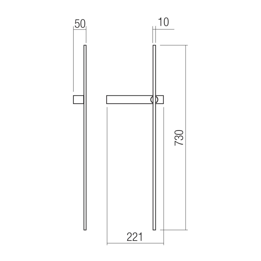 Redo 01-4672 - LED nástenné svietidlo TANGENT LED/6W/230V 2700/2850/3000K 73 cm CRI 90 zlaté