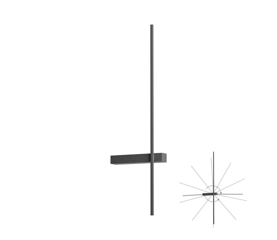 Redo 01-4673 - LED nástenné svietidlo TANGENT LED/6W/230V CRI 90 čierna 01-4673