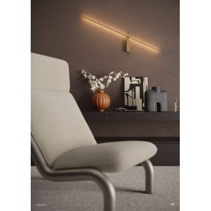 Redo 01-4674 - LED Nástenné svietidlo TANGENT LED/9W/230V 2700/2850/3000K 73 cm CRI 90 zlaté