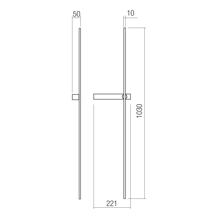 Redo 01-4674 - LED Nástenné svietidlo TANGENT LED/9W/230V 2700/2850/3000K 73 cm CRI 90 zlaté