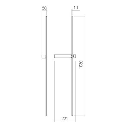 Redo 01-4675 - LED Nástenné svietidlo TANGENT LED/9W/230V 2700/2850/3000K CRI 90 čierna