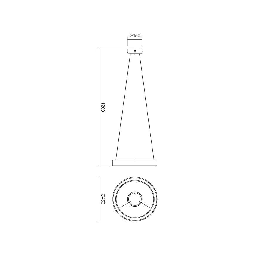 Redo 01-671 - LED Luster na lanku LOOP LED/38W/230V pr. 45 cm biela