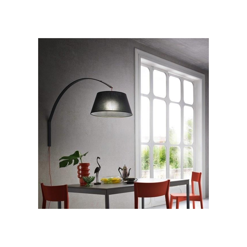 Redo 02-380 - Nástenná lampa SWAP 1xE27/42W/230V šedá