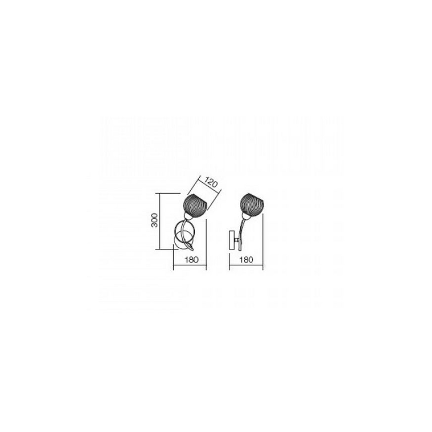 Redo 02-793 - Nástenná lampa ANNE 1xE14/28W/230V