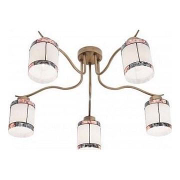 Redo 02-888 - Prisadený luster DEKOR 5xE27/42W/230V pr. 52,3 cm bronz