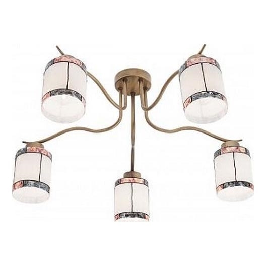 Redo 02-888 - Prisadený luster DEKOR 5xE27/42W/230V pr. 52,3 cm bronz