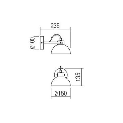 Redo 04-510 - Detské nástenné svietidlo EOLO 1xE27/42W/230V