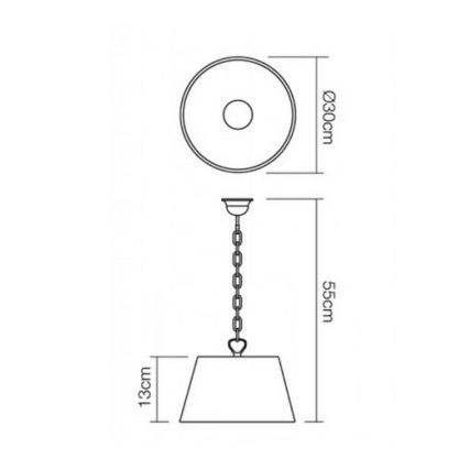 Redo 05-644 - Luster na reťazi ISIS 1xE27/42W/230V