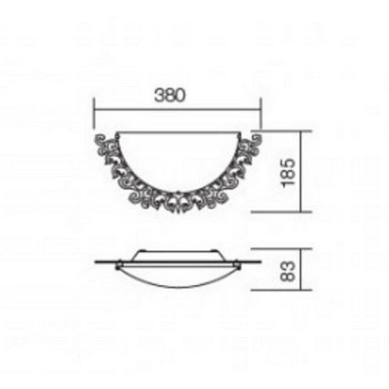 Redo 05-830 - Nástenné svietidlo VANITY 1xE27/42W/230V