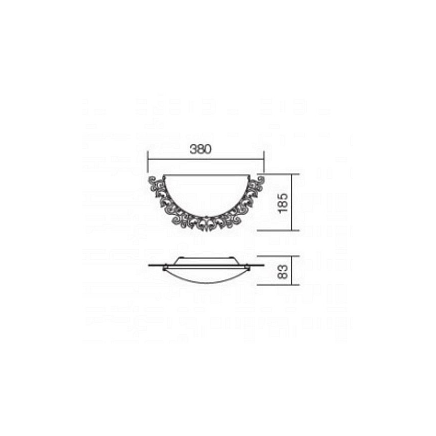 Redo 05-830 - Nástenné svietidlo VANITY 1xE27/42W/230V