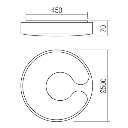 Redo 05-927 - LED RGBW Stmievateľné stropné svietidlo BIGSI LED/48W/230V 3000-6500K pr. 50 cm čierna + diaľkové ovládanie