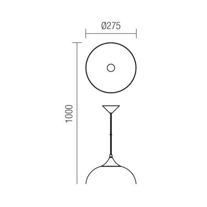 Redo 06-032 - Luster na lanku COLINE 1xE27/42W/230V