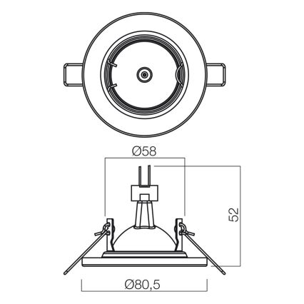 Redo 70307 - Podhľadové svietidlo MT 1xGU5,3/50W/12V biela