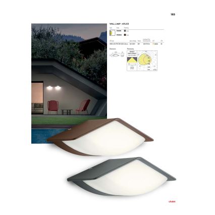 Redo 90001 - LED vonkajšie nástenné svietidlo CHALET LED/8W/230V IP54