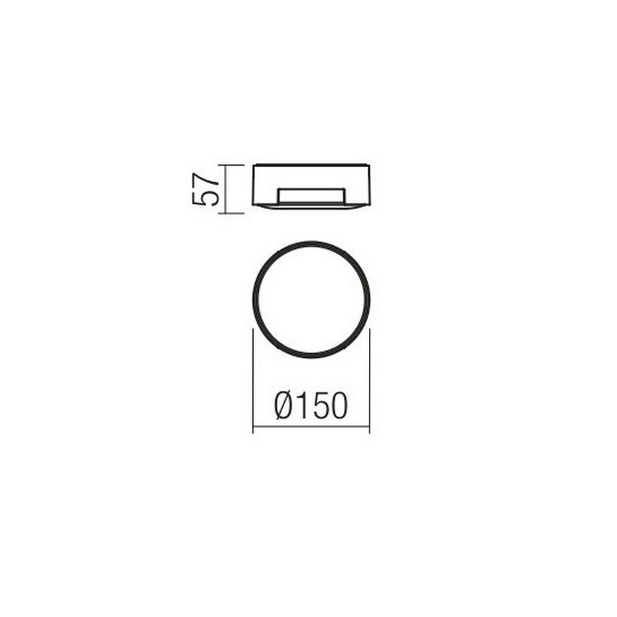 Redo 90004 - LED Vonkajšie stropné svietidlo SKOR LED/12W/230V pr. 15 cm IP54 hnedá