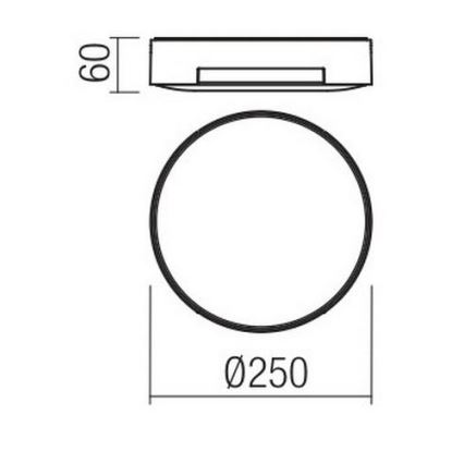 Redo 90006 - LED Vonkajšie stropné svietidlo SKOR LED/16W/230V pr. 25 cm IP54 hnedá