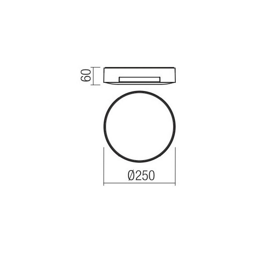 Redo 90006 - LED Vonkajšie stropné svietidlo SKOR LED/16W/230V pr. 25 cm IP54 hnedá