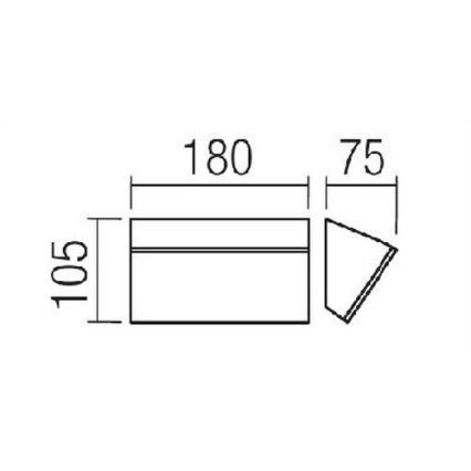 Redo 90017 - LED Vonkajšie nástenné svietidlo TOKYO LED/12W/230V IP54