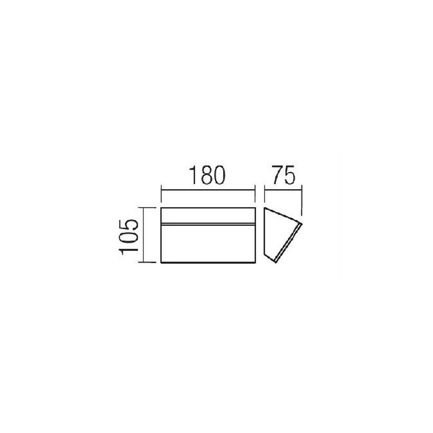 Redo 90017 - LED Vonkajšie nástenné svietidlo TOKYO LED/12W/230V IP54