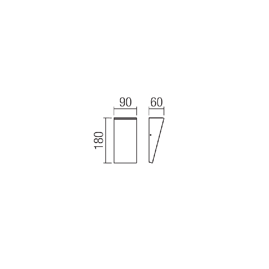 Redo 90019 - LED Vonkajšie nástenné svietidlo TOKYO LED/12W/230V 3000K IP54 šedá