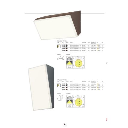 Redo 90021 - LED Vonkajšie nástenné svietidlo TOKYO LED/12W/230V 3000K IP54 hnedá