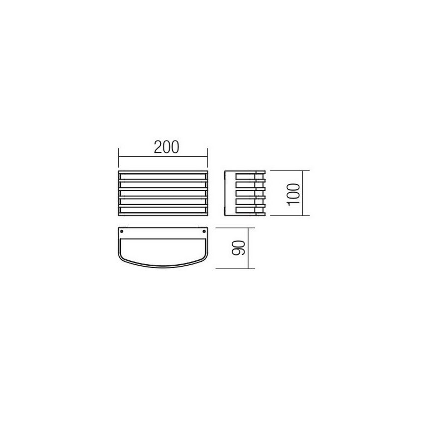 Redo 90038 - LED Vonkajšie nástenné svietidlo SEBRA LED/15W/230V IP54