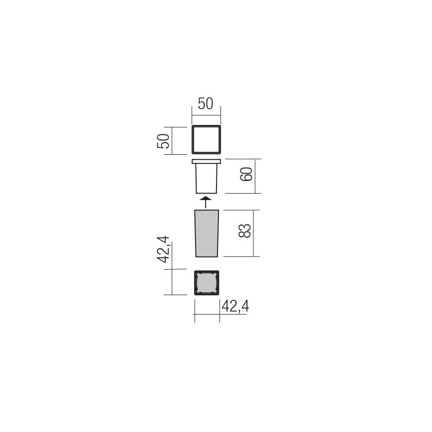 Redo 90041 - LED Vonkajšie zápustné svietidlo INCAS LED/2,3W/230V IP65