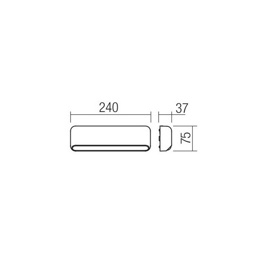 Redo 90072 - LED Vonkajšie nástenné svietidlo SAPO 1xLED/5W/230V IP65