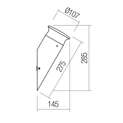 Redo 90073 - LED Vonkajšie nástenné svietidlo ALGON LED/9W/230V IP65 čierna