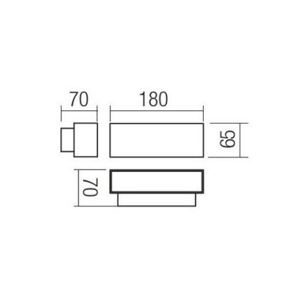 Redo 90096 - LED vonkajšie nástenné svietidlo PLANIT LED/10W/230V 3000K IP54 antracit